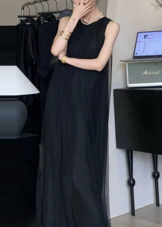 Classy A Sleeveless Chiffon Khaki Dresses Draping Line