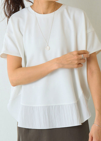 Summer Patchwork Oversized White Cotton Tank Classy
