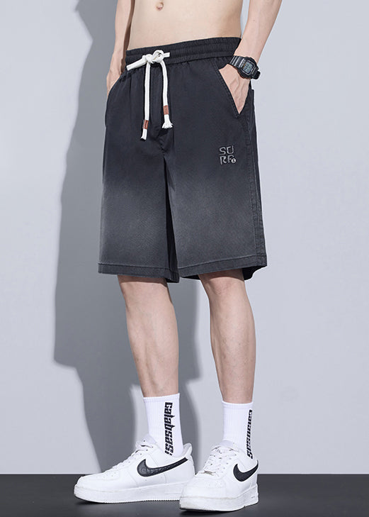 Cool Blue Gradient Color Pockets Denim Men Shorts Summer YL015