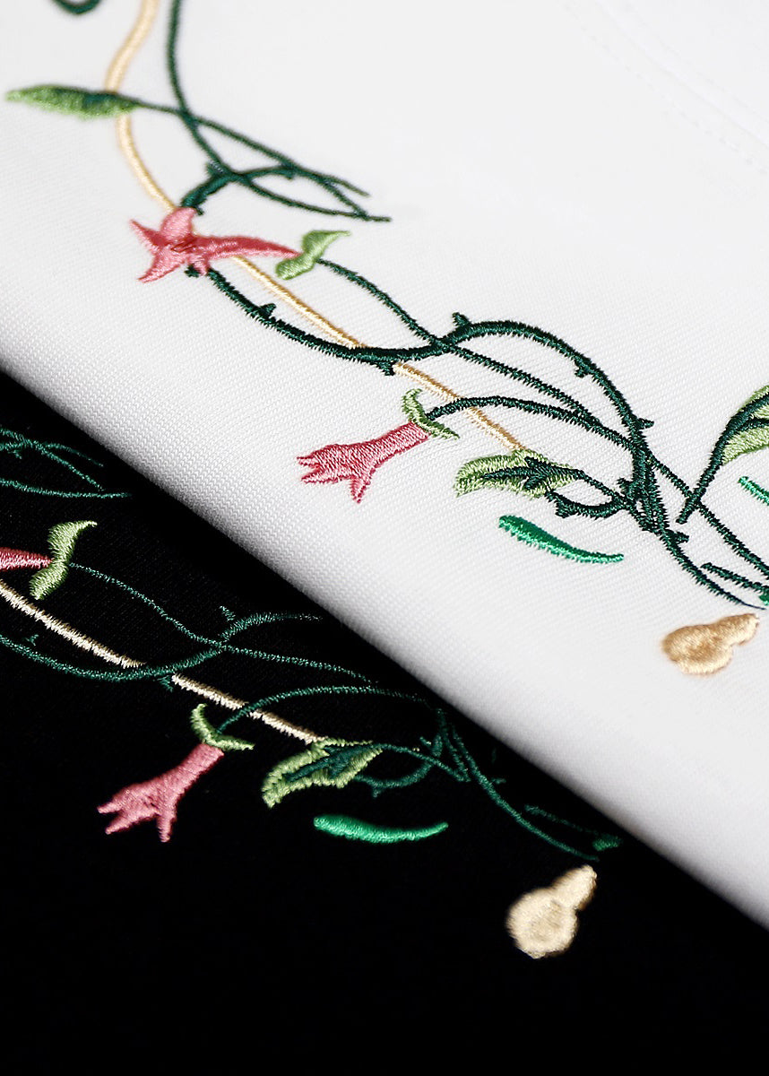 Men Embroideried Shirts Cotton Summer Cool Best White T For