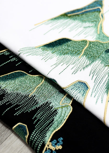 Neck Shirts T White Cotton Cool O Summer Embroideried Men