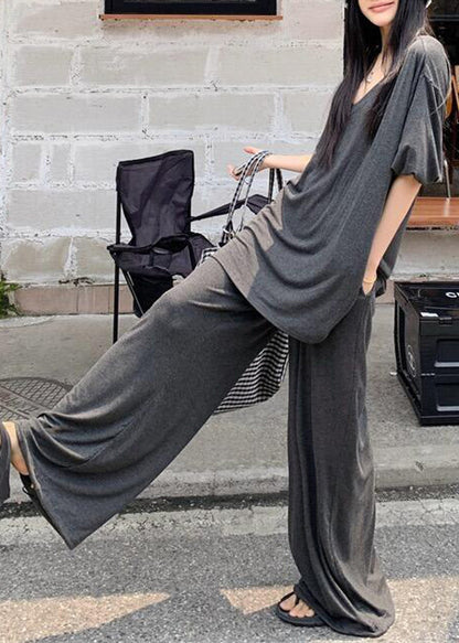 Pieces Cotton Cozy Fall Grey Set Oversized Two