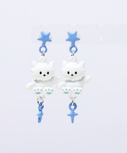 Earrings Cute Drip Alloy Cat Glaze Drop Colorblock
