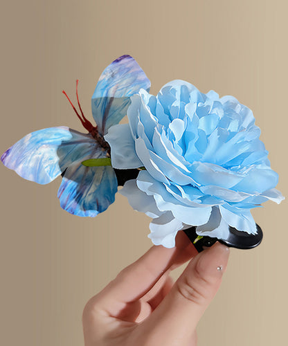 Floral Butterfly Cloth Pink Hairpin Cute