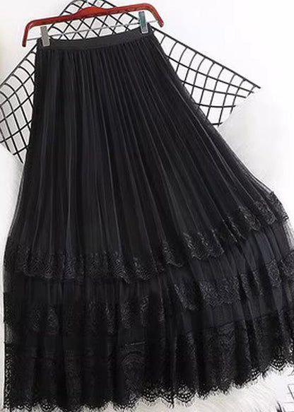 Skirt Patchwork Cute Summer A Lace Pink Line Tulle