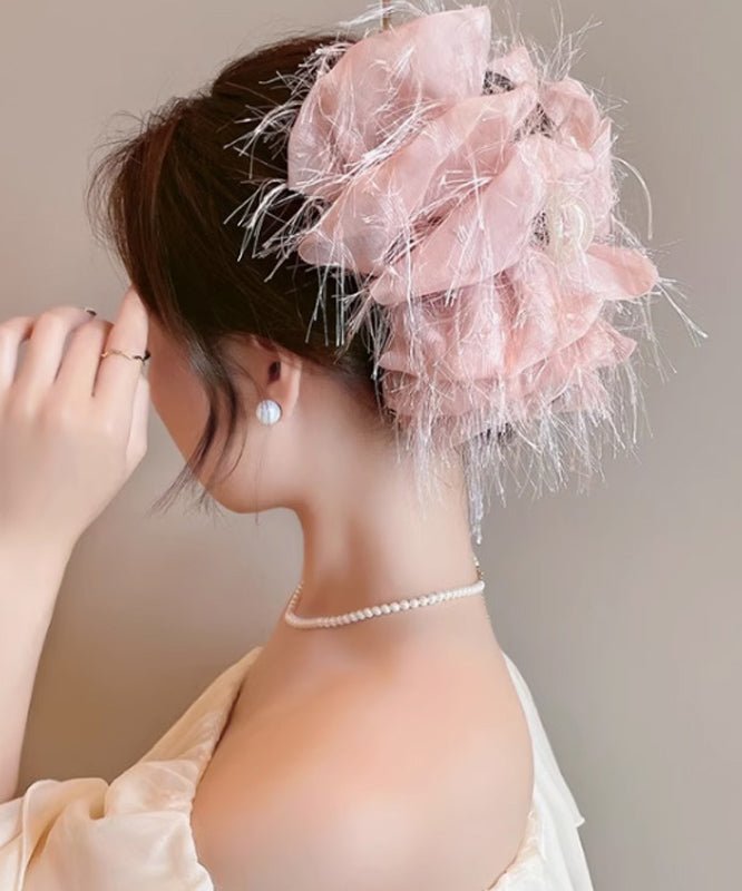 Hairpin Pink Tulle Tassel Cloud Cute