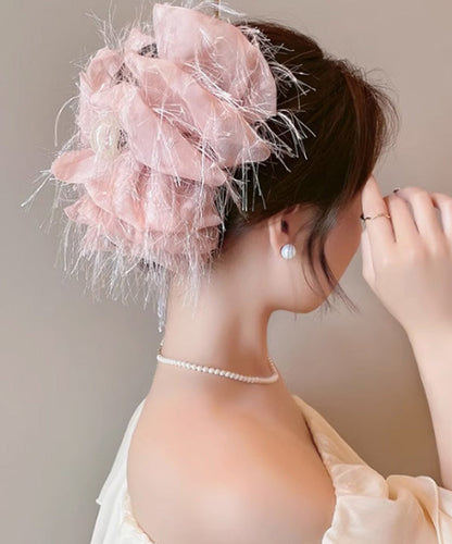 Hairpin Pink Tulle Tassel Cloud Cute