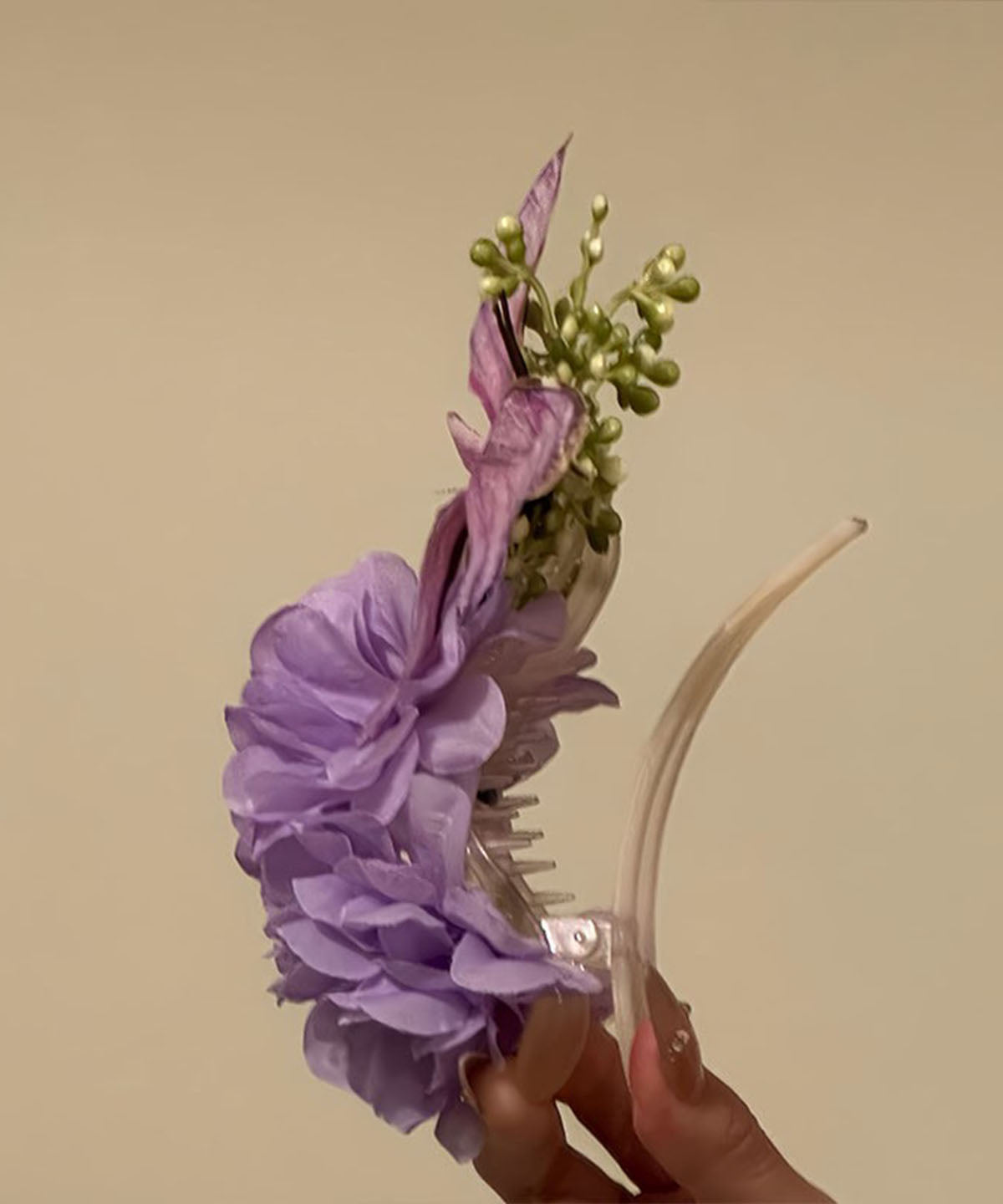 Purple Hairpin Cute Floral Butterfly Sterling Silver Overgild