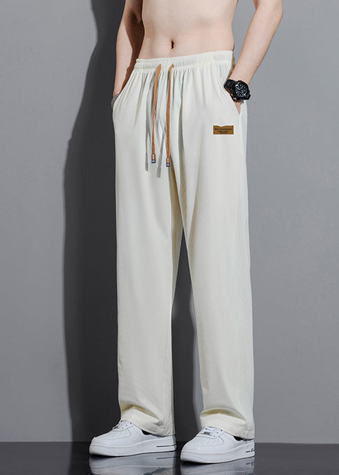Oversized Cotton Spring Cute Trousers Mens Pants White