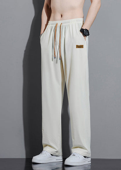 Oversized Cotton Spring Cute Trousers Mens Pants White