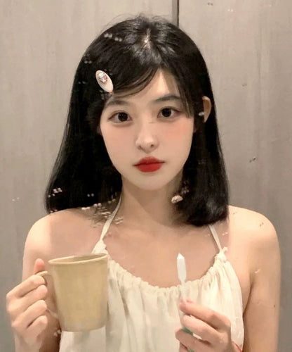 A Hairpin Pair DIY Love Green Acrylic Zircon