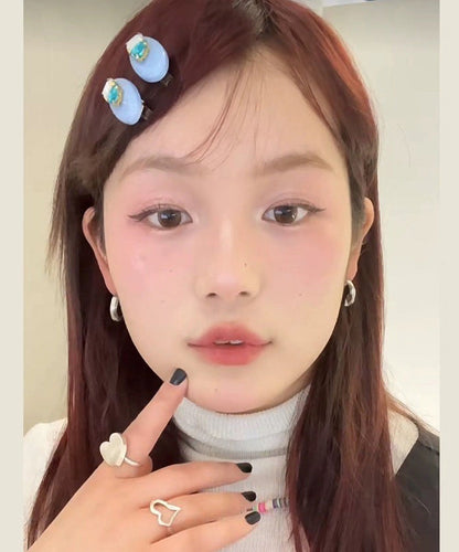 A Hairpin Pair DIY Love Green Acrylic Zircon