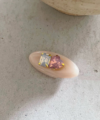 A Hairpin Pair DIY Love Green Acrylic Zircon