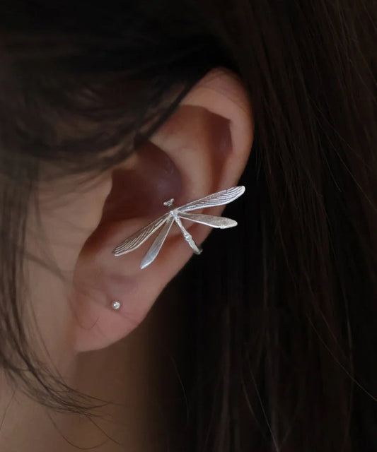 Earrings Stud Dragonfly Sterling Silk DIY Silver