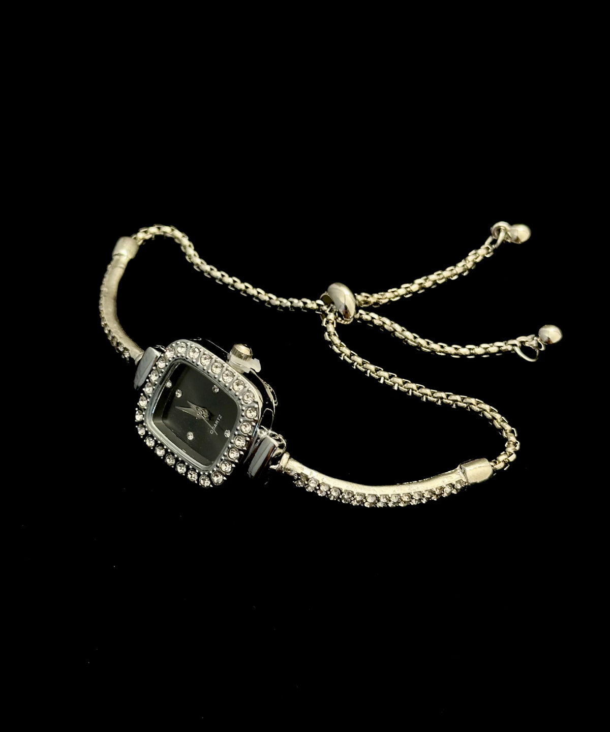 Tassel Zircon Steel White Watches Stainless Square DIY