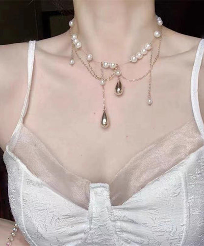 Silver Princess Pearl Water Silk Drop Sterling Tassel Dinner