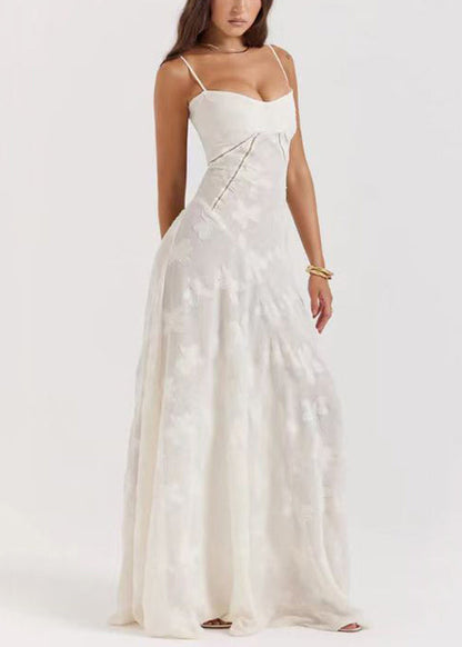 Lace Pink Sleeveless Elegant Up Spaghetti Strap Dress