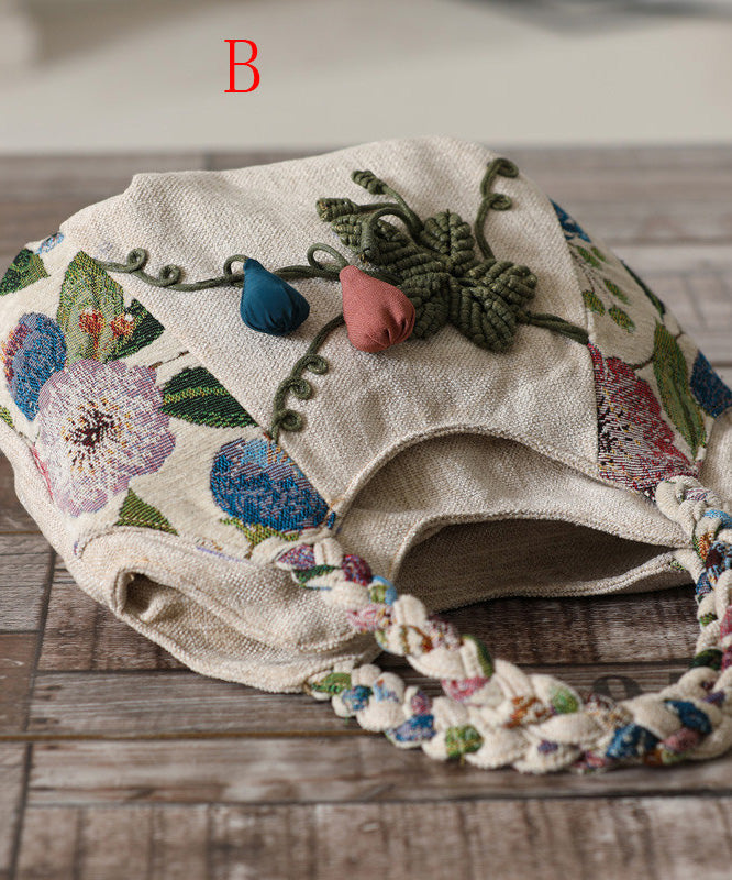 Handmade Canvas Style Bag Woven Ethnic Tote