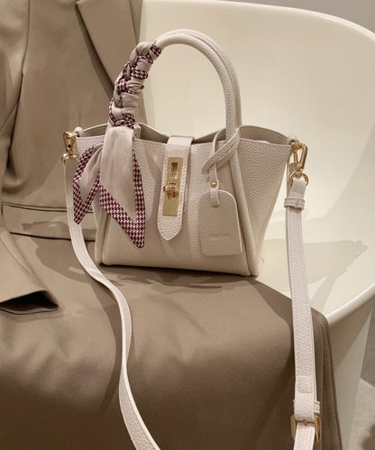 Leather Durable Faux Fashion Bag Beige CrossBody