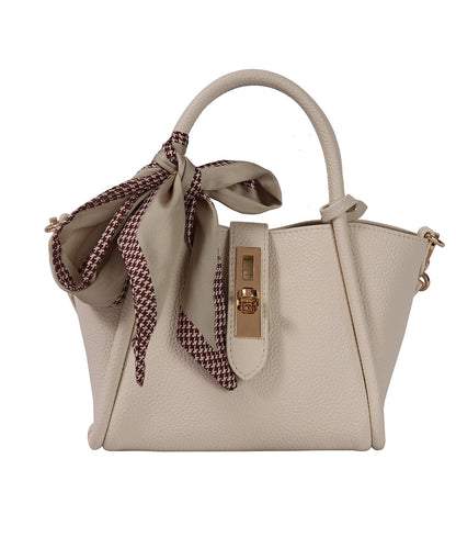Leather Durable Faux Fashion Bag Beige CrossBody