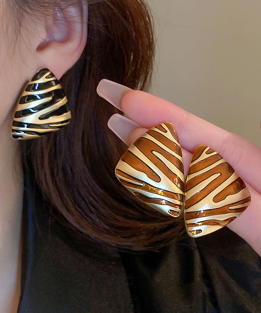 Triangl Fashion Copper Earrings Alloy Black Stud