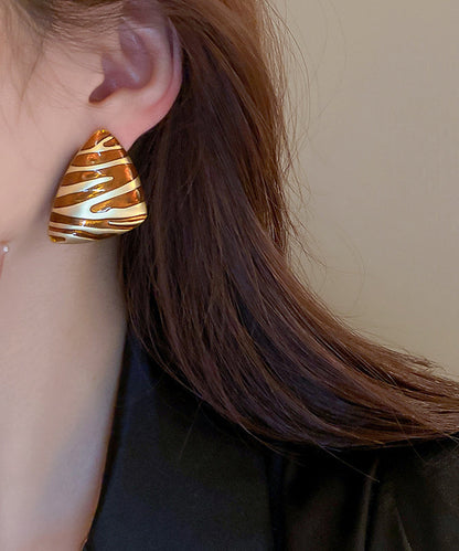 Triangl Fashion Copper Earrings Alloy Black Stud