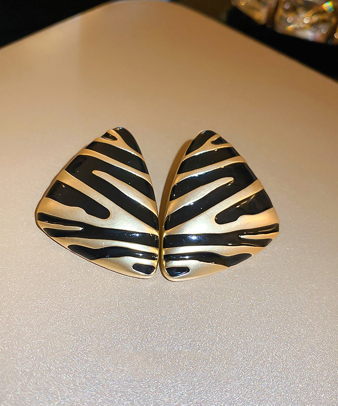 Triangl Fashion Copper Earrings Alloy Black Stud