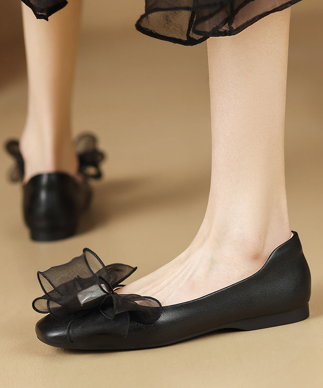 Flat Women Splicing Fashion Black For Shoes Bow
