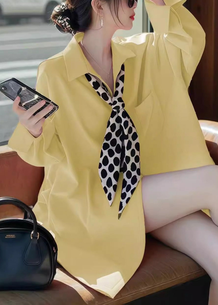 Collar Peter Blue Shirt Fashion Spring Pan Solid