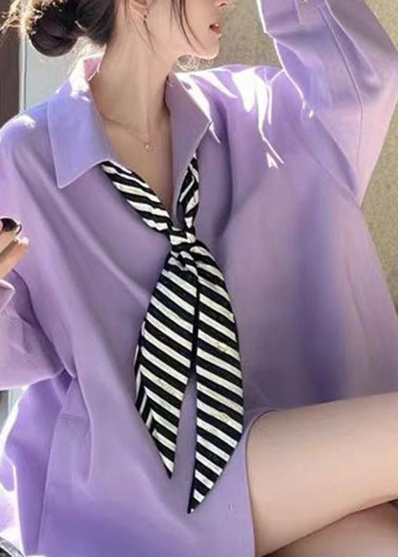 Collar Peter Blue Shirt Fashion Spring Pan Solid