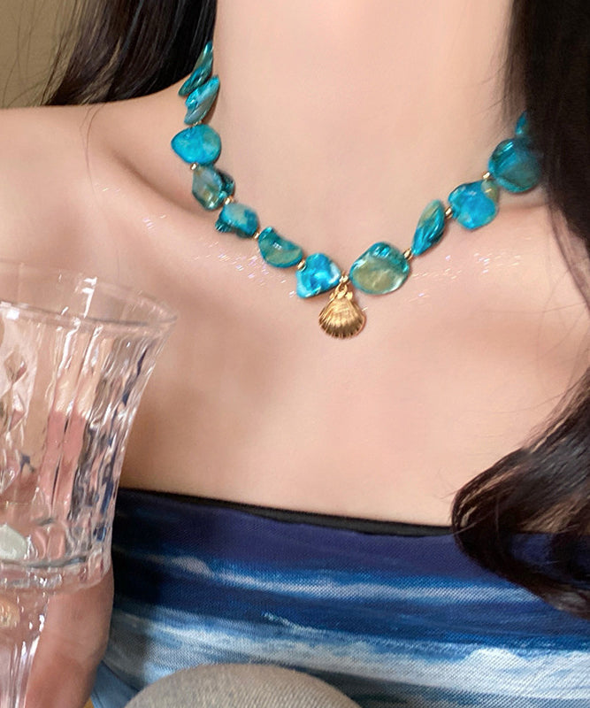 Pendant Blue Silver Fashion Shell Sterling Overgild Starfish