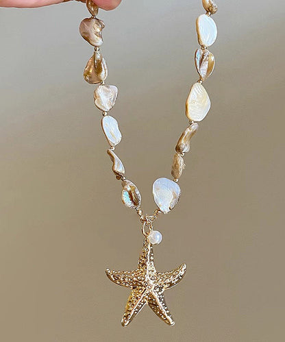 Pendant Blue Silver Fashion Shell Sterling Overgild Starfish