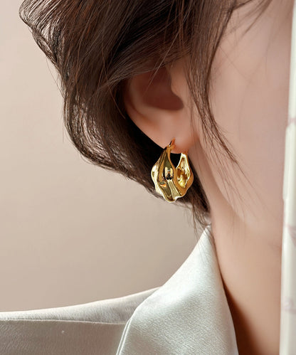 Overgild Gold Earrings Copper Fashion Hoop