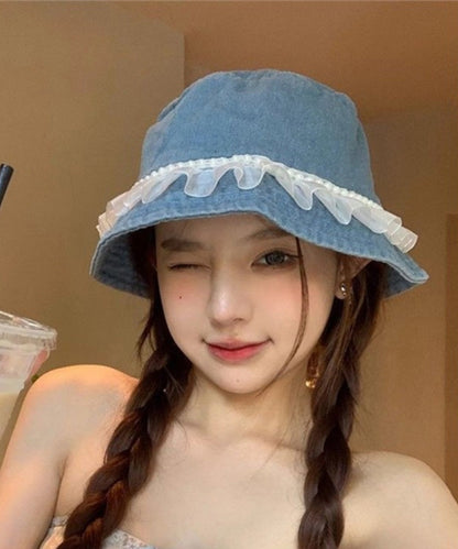 Hat Lace Nail Versatile Fashion Denim Bead Fisherman