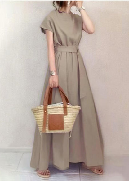 Cotton Tunic Summer Dress Ankle Large Exra Hem Fashion Lavender