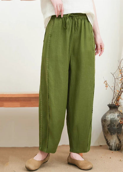 Lace Pants Patchwork Orange Oversized Summer Fashion