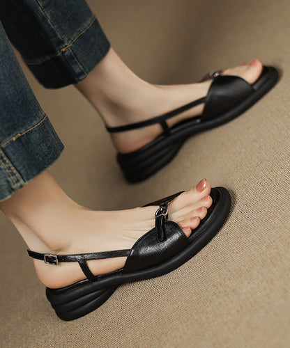 Fashion Peep Pink Splicing Sandals Chunky Sheepskin Toe