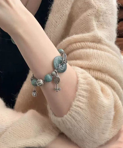 Fine Green Blackish Ping Silver Charm Sterling Jade Buckle