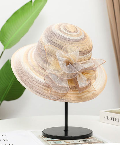 Blue Hat Fine Organza Sun Floppy Floral