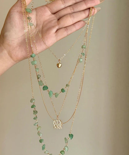 Fine Copper Gratuated Gold Alloy Necklace Gravel Bead