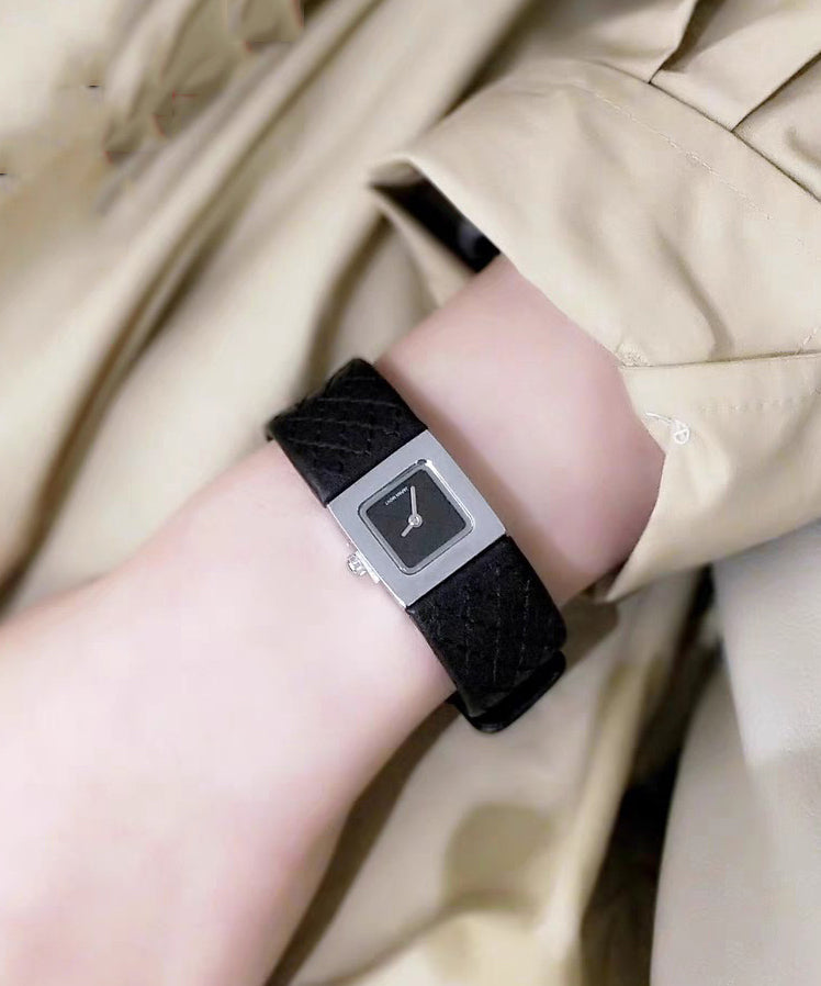 Gold Waterproof Quartz Movement Fine Leather Watches