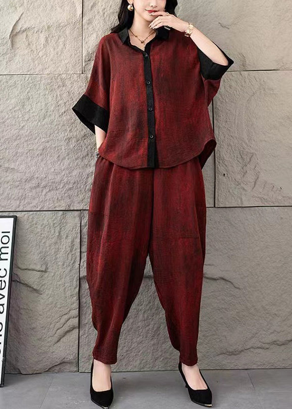 Piece Women Two Patchwork Cotton Oversized Fine Mulberry Set