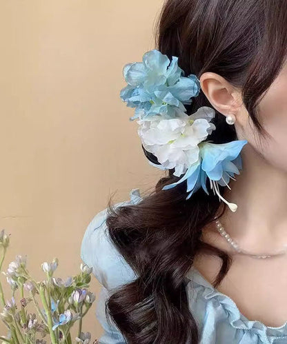 Floral Purple Shark Plastic Fine Clamp Hairpin