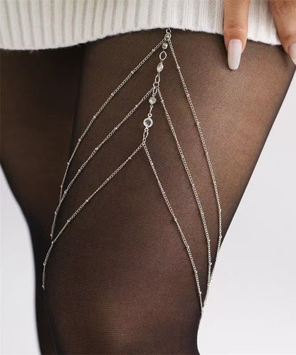 Body Alloy Tassel Star Chain Beach Shape Silk Zircon Fine