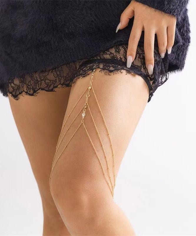 Body Alloy Tassel Star Chain Beach Shape Silk Zircon Fine