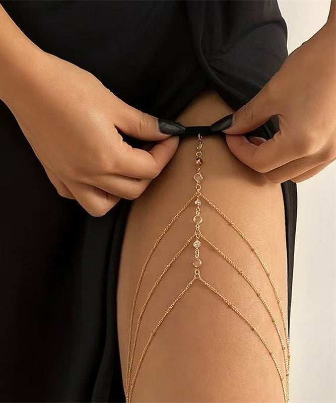 Body Alloy Tassel Star Chain Beach Shape Silk Zircon Fine