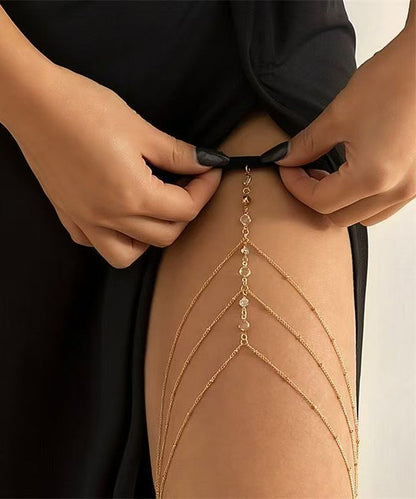 Body Alloy Tassel Star Chain Beach Shape Silk Zircon Fine
