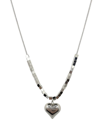 Fine Love Necklace Silk Stainless Pendant Steel