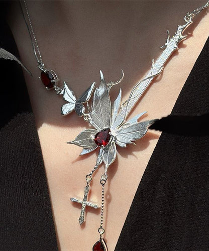 Silk Stone Sterling Gem Fine Pendant Necklace Silver Butterfly