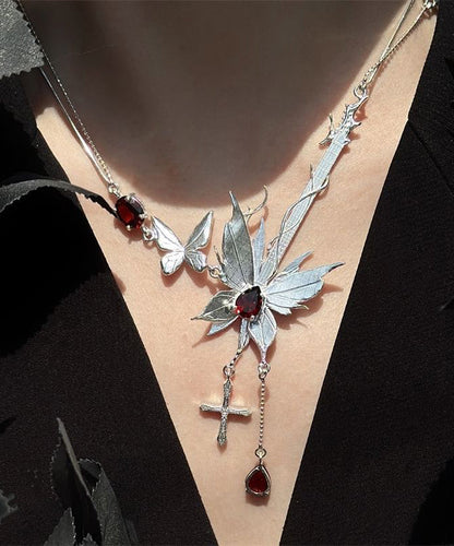 Silk Stone Sterling Gem Fine Pendant Necklace Silver Butterfly